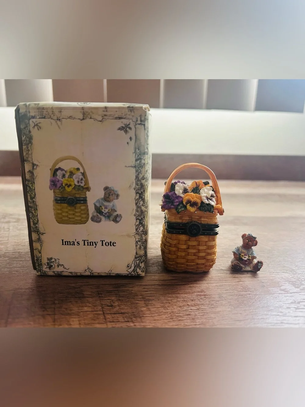Vintage Boyds Bears Ima’s Tiny Tote Treasure Box#392136LB. Longaberger exclusive